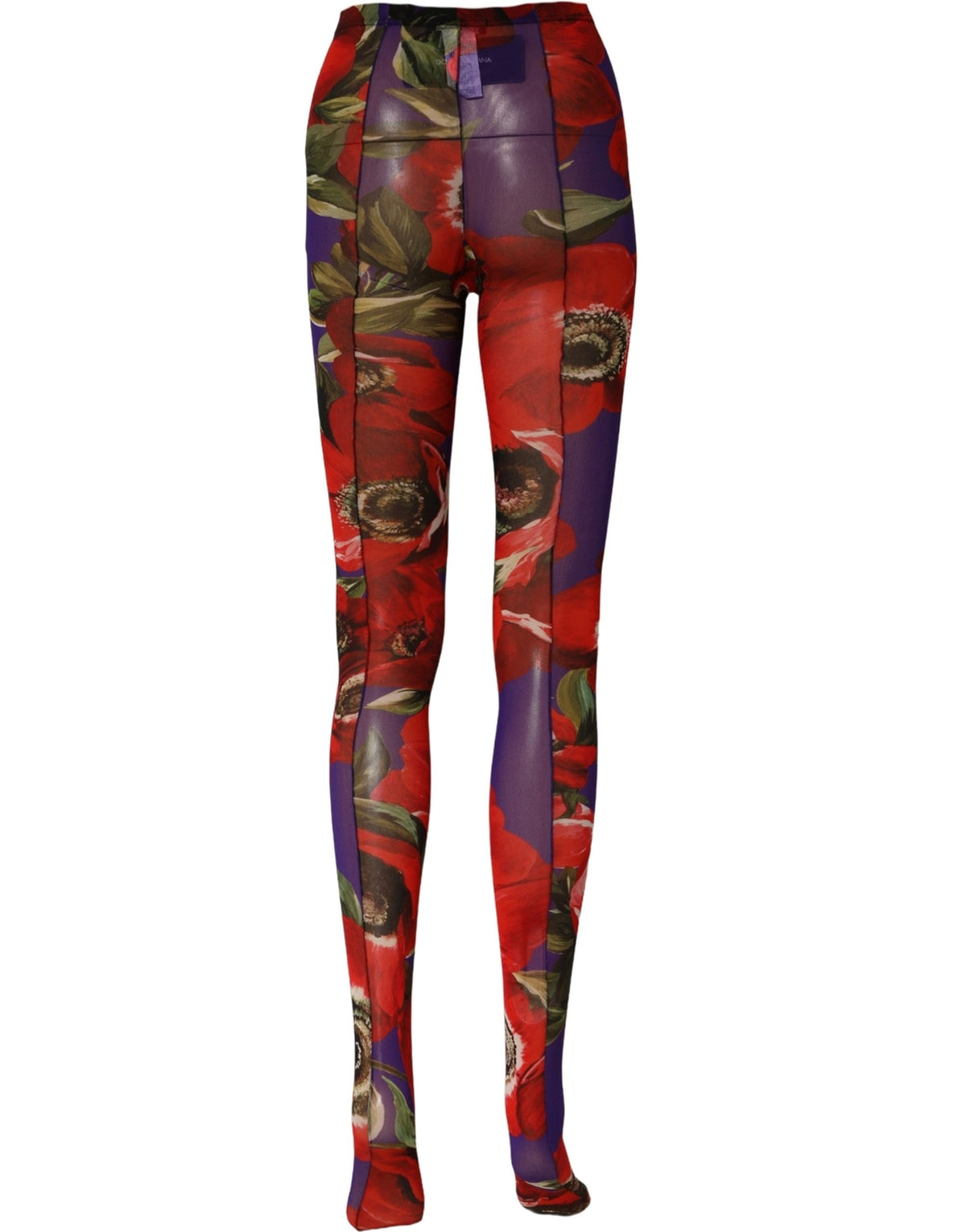 Dolce & Gabbana Multicolor Floral Nylon Tights Stockings Socks