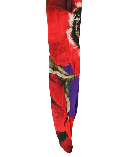 Dolce & Gabbana Multicolor Floral Nylon Tights Stockings Socks