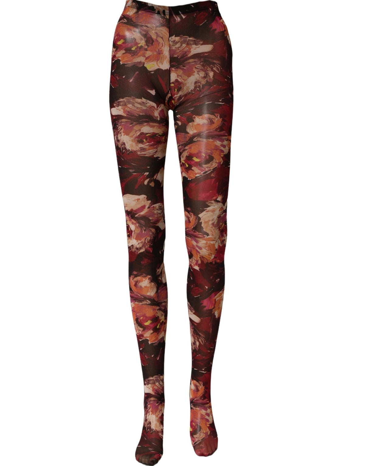 Dolce & Gabbana Multicolor Floral Nylon Tights Stockings Socks