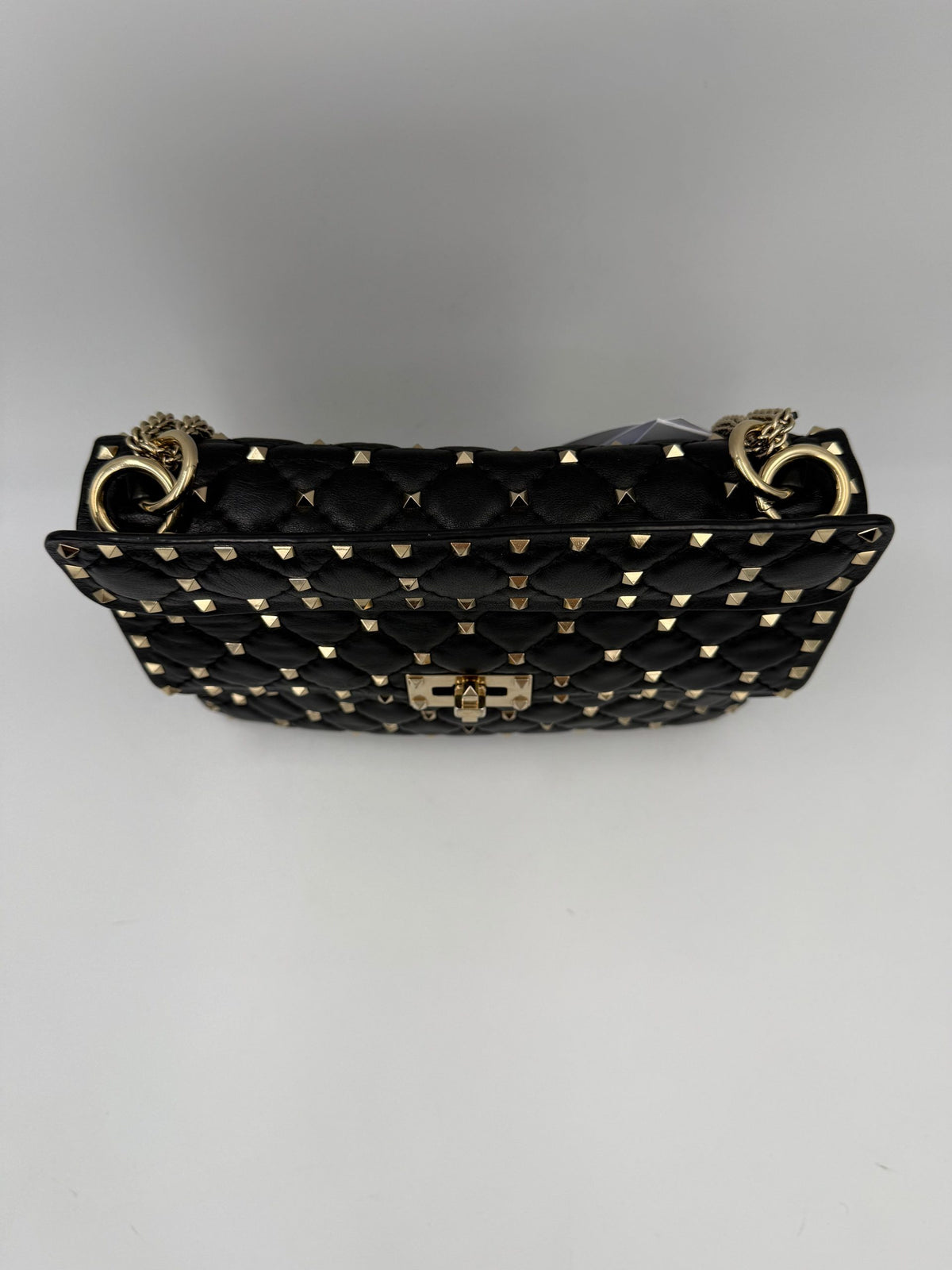 Valentino Garavani VALENTINO GARAVANI Rockstud Spike Black Handbag