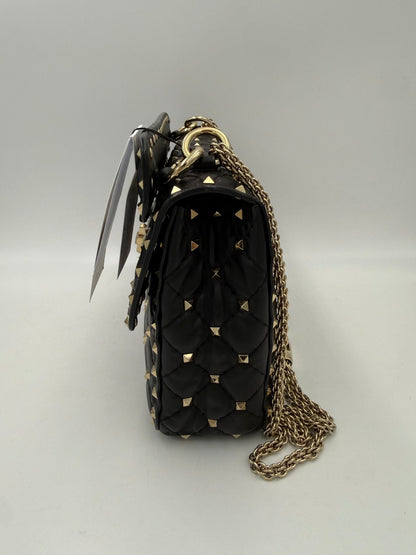 Valentino Garavani VALENTINO GARAVANI Rockstud Spike Black Handbag