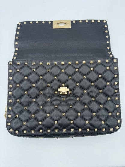 Valentino Garavani VALENTINO GARAVANI Rockstud Spike Black Handbag