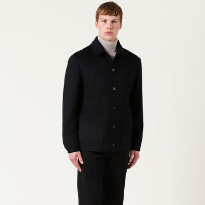 Autore Black Wool Full-Length Jacket
