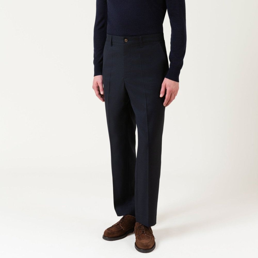 Autore Blue Wool Dress Pants