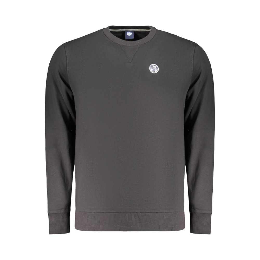 North Sails Black Cotton Mens Sweatshirt