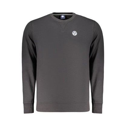 North Sails Black Cotton Mens Sweatshirt