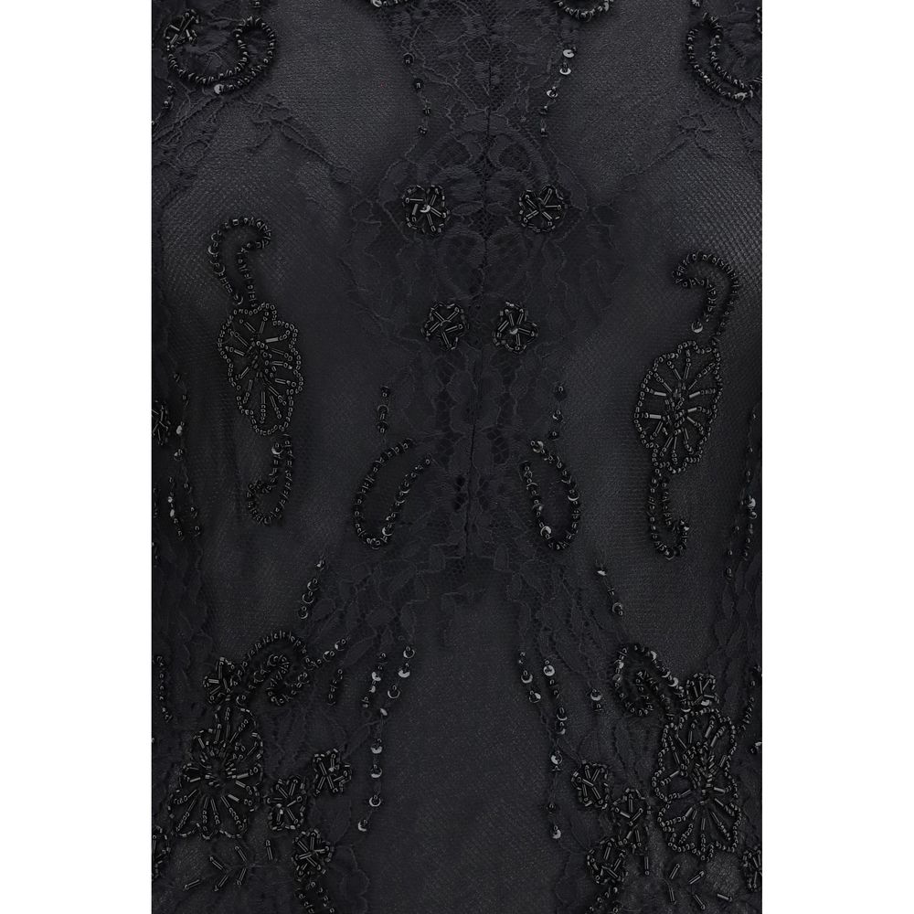 Blumarine Black Polyamide Cocktail Dress