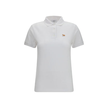 Maison Kitsuné White Cotton Polo Shirt