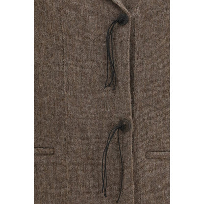 Giorgio Armani Brown Wool Oves Aries Full-Length Jacket