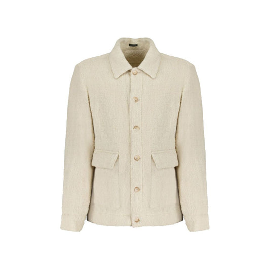 Autore Beige Virgin Wool Full-Length Jacket