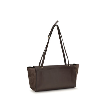 Savette Brown Calf Leather Bos Taurus Shoulder Bag