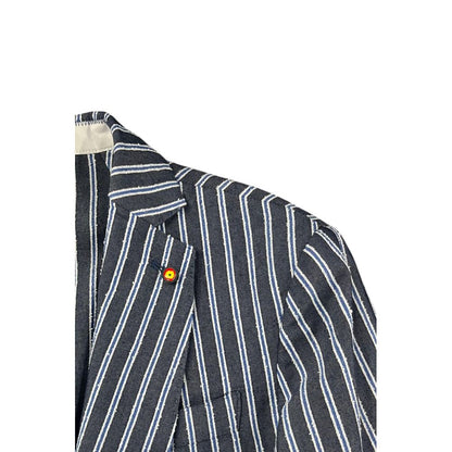 Roberto Pepe Luxury Blue Cotton Men's Jacket