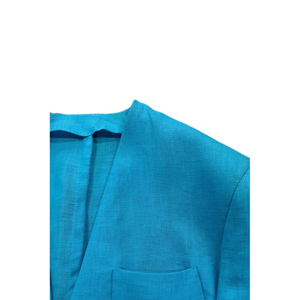 Roberto Pepe Luxury Blue Cotton Men's Jacket