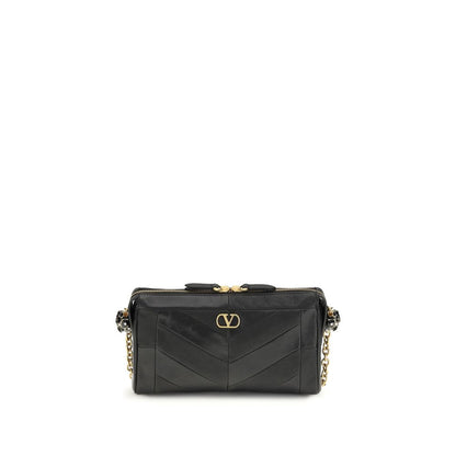 Valentino Garavani Black Napa Leather / Calf Bos Taurus Shoulder Bag