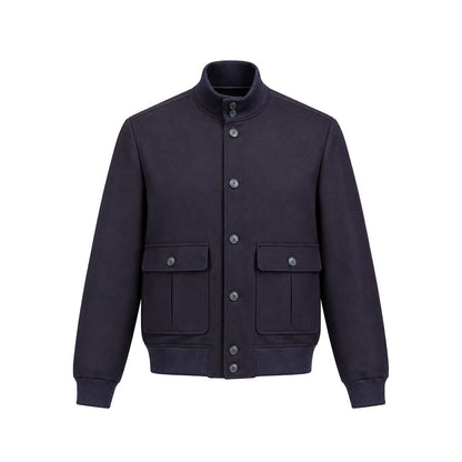 Autore Blue Virgin Wool Bomber