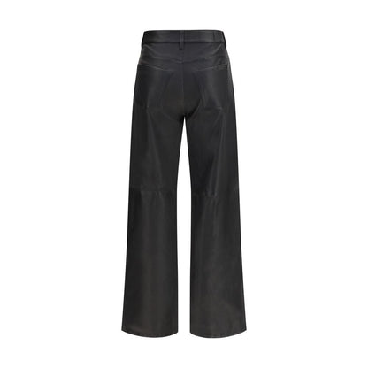7FOR Black Leather Pants