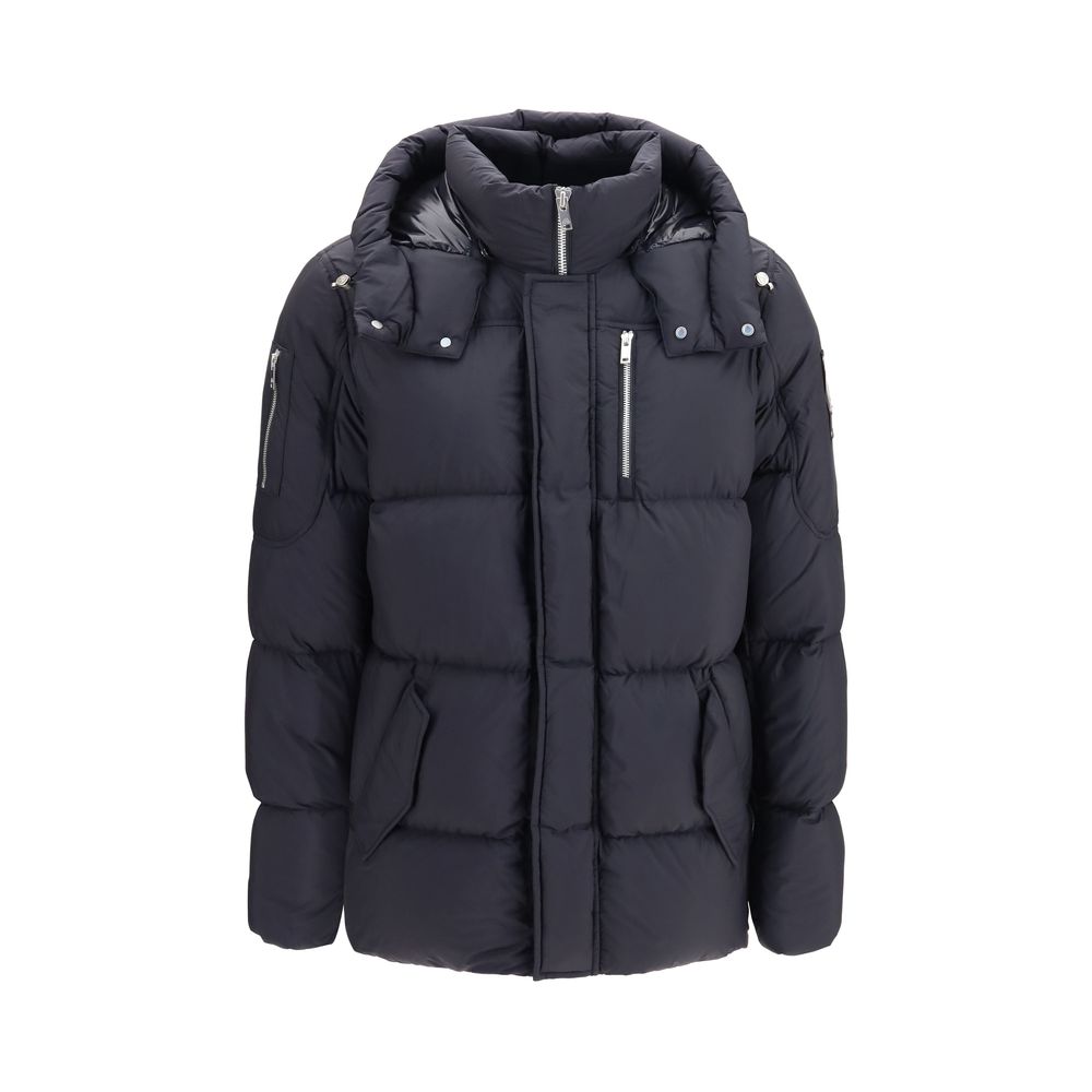 Moose Knuckles Black Nylon Full-Length Jacket