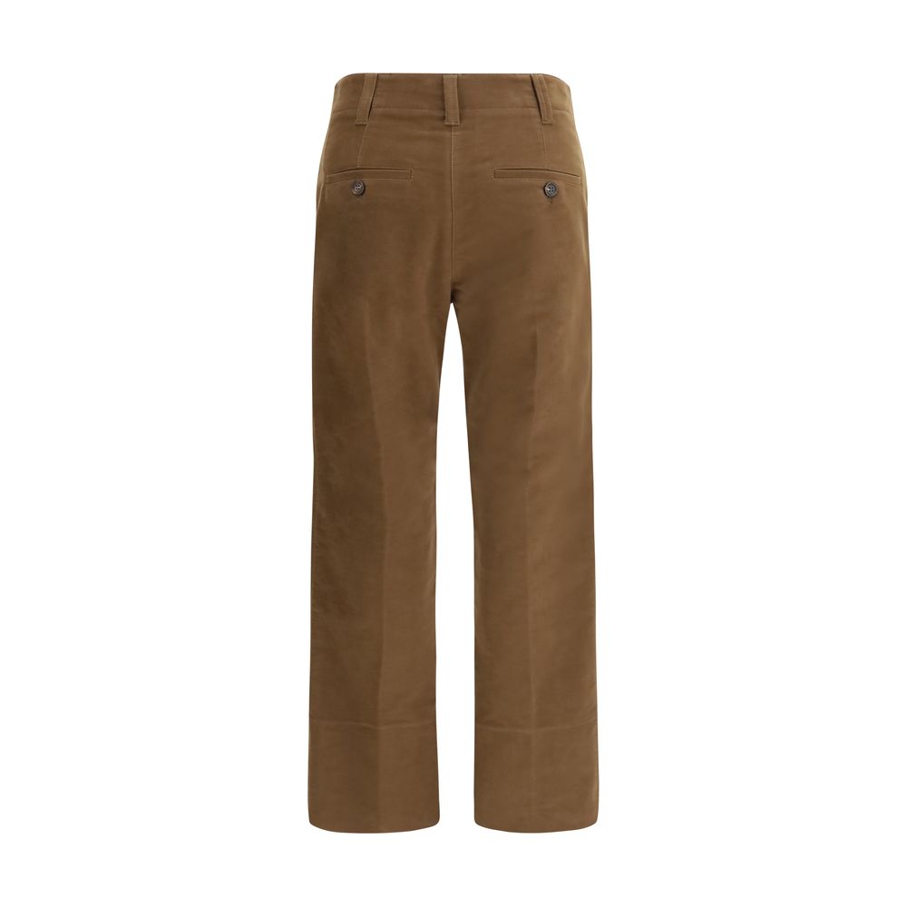 Brunello Cucinelli Braune Freizeit-Baumwollhose