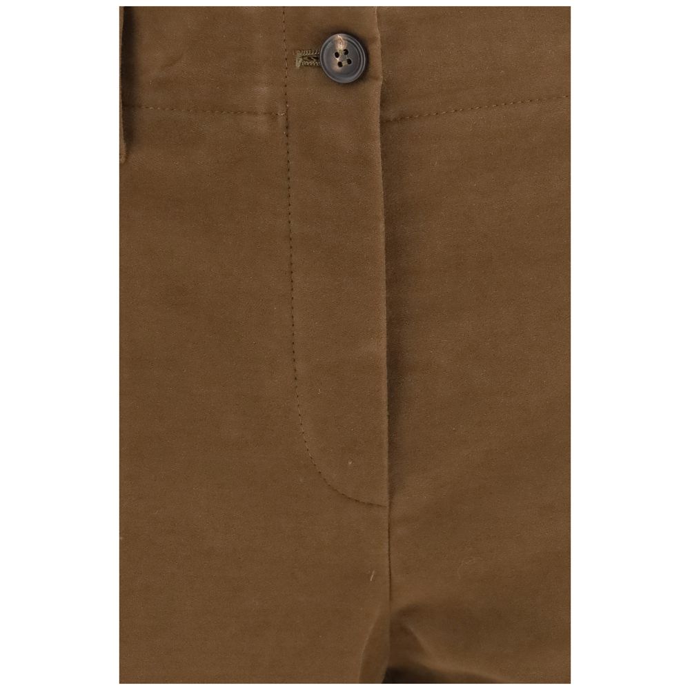Brunello Cucinelli Braune Freizeit-Baumwollhose