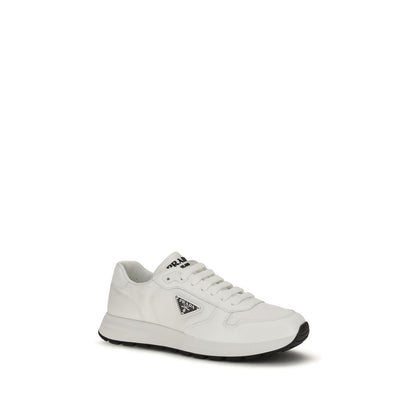Prada White Recycled Polyamide Athletic Sneakers