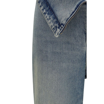 Alexander McQueen Blue Cotton Flared Jeans
