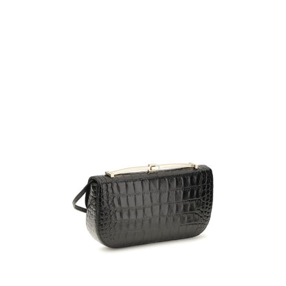 Tom Ford Black Calf Leather Bos Taurus Shoulder Bag