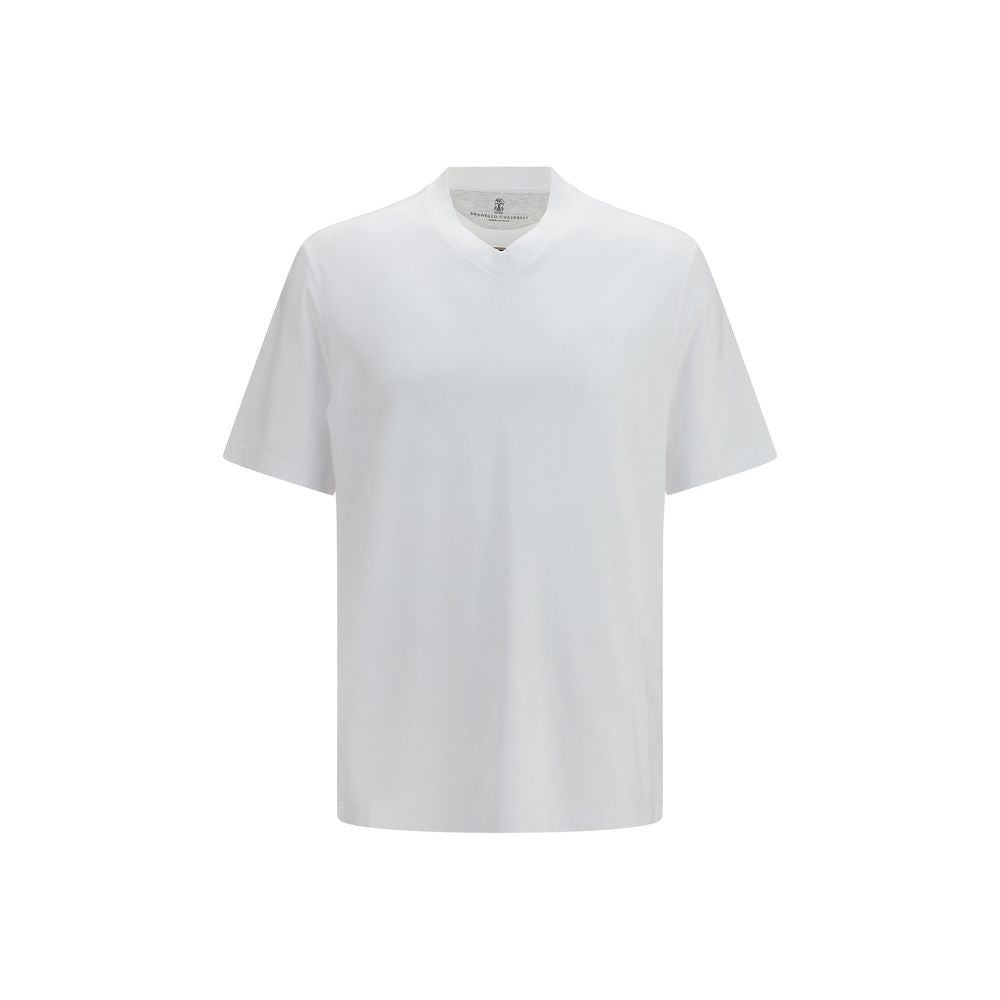 Brunello Cucinelli T-Shirt aus weißer Baumwolle