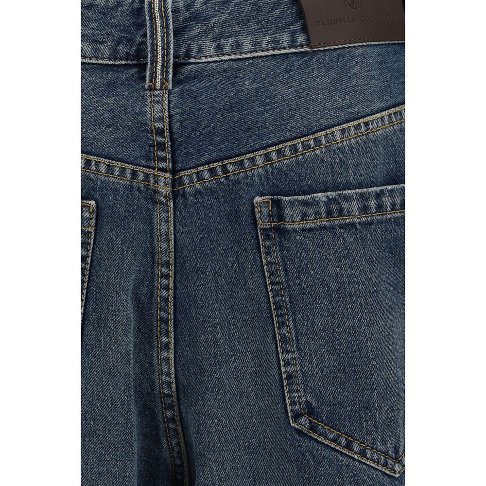 Brunello Cucinelli blaue Jeans aus Baumwolle