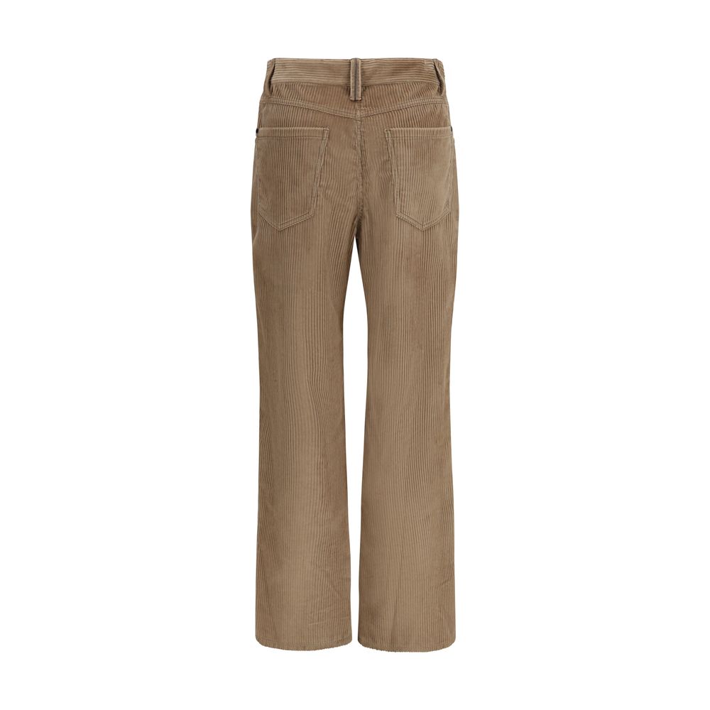 Brunello Cucinelli Braune Freizeit-Baumwollhose