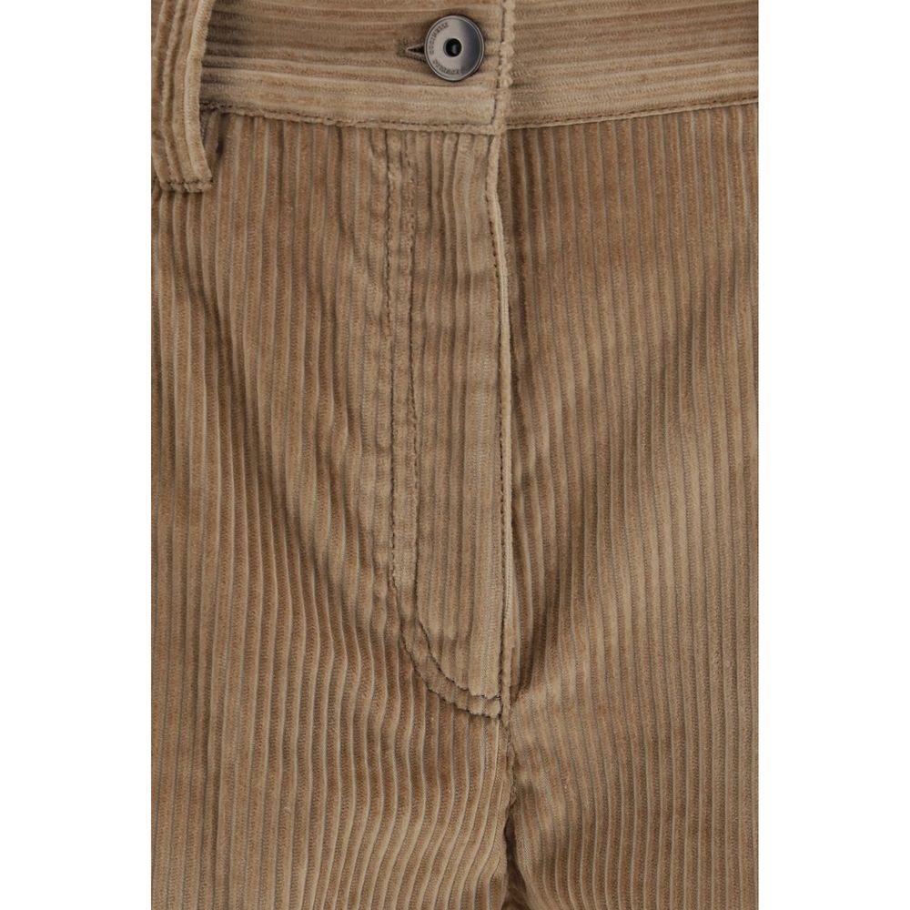 Brunello Cucinelli Braune Freizeit-Baumwollhose