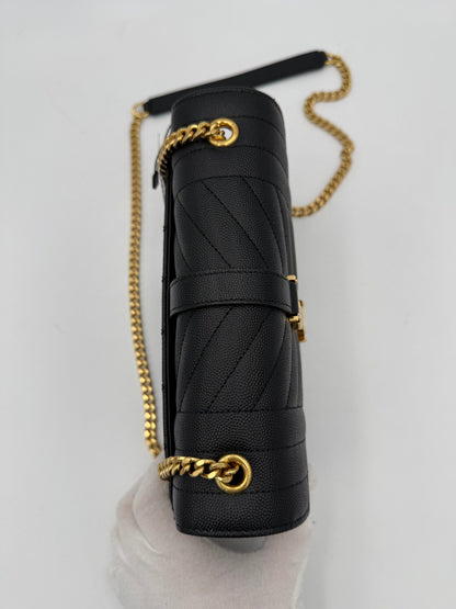 Saint Laurent Bicolor Leather Handbag