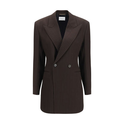Saint Laurent Brown Wool Oves Aries Full-Length Jacket