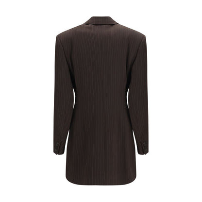 Saint Laurent Brown Wool Oves Aries Full-Length Jacket