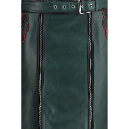 Marni Bicolor Calf Leather Bos Taurus Long Skirt