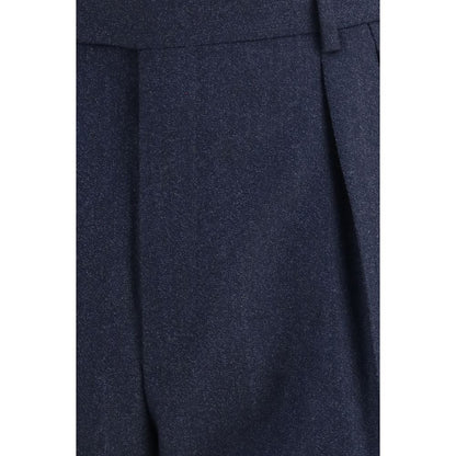 Brioni Blue Wool Oves Aries Casual Pants