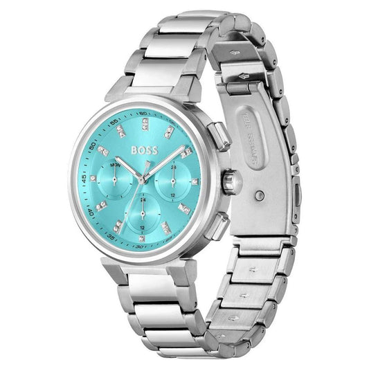 Hugo Boss Silberne Edelstahl-Armbanduhr