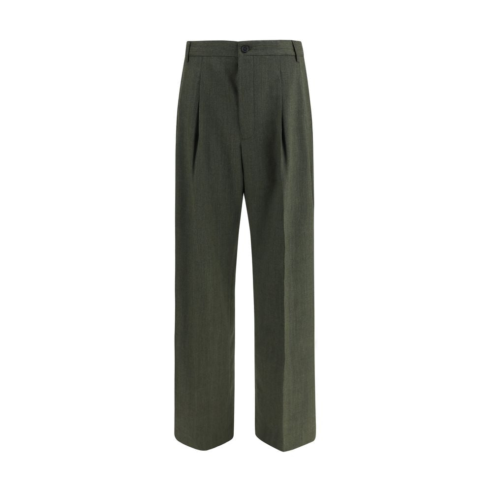 Laneus Bicolor Wool Oves Aries Casual Pants