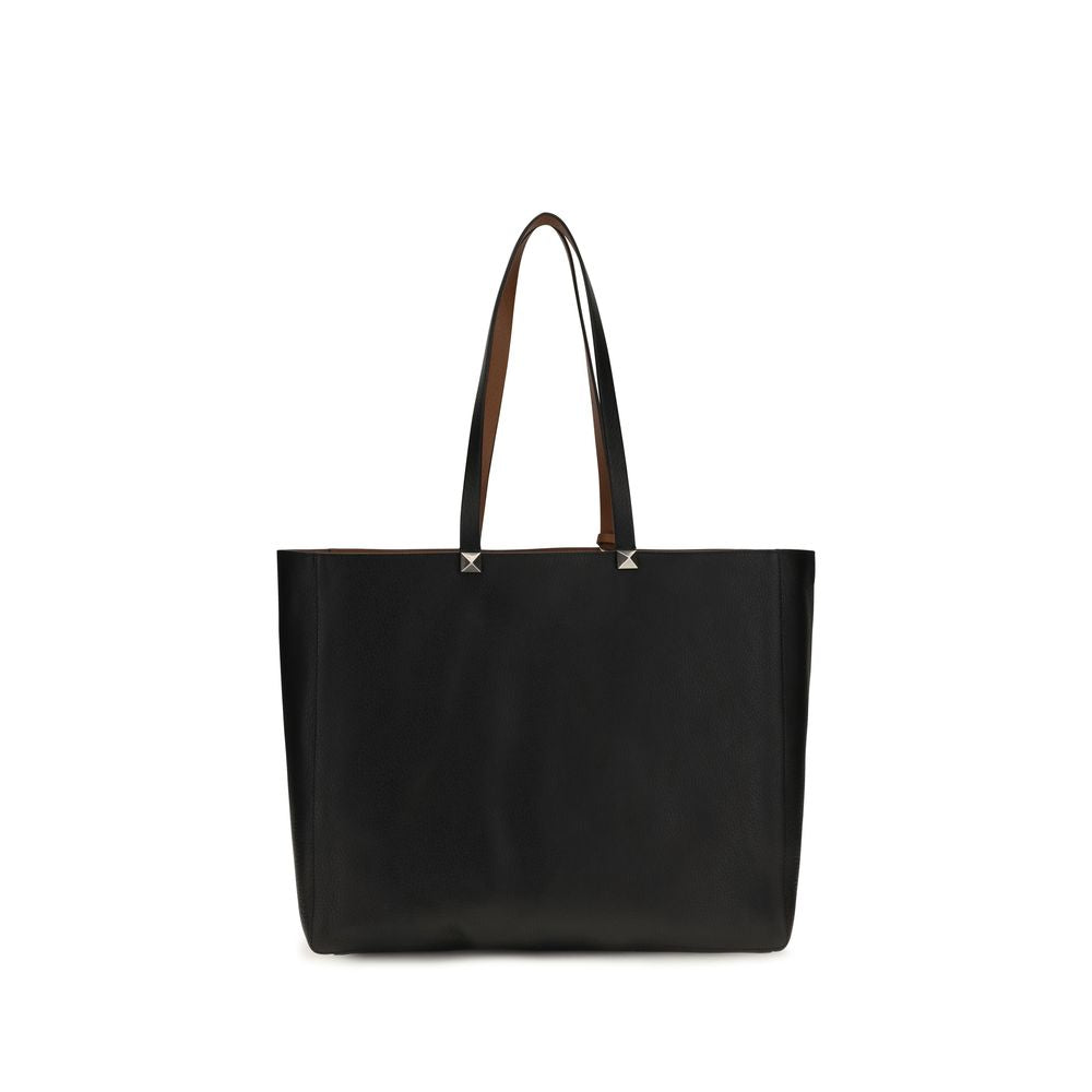 Valentino Garavani Schultertasche aus schwarzem Bos Taurus Kalbsleder