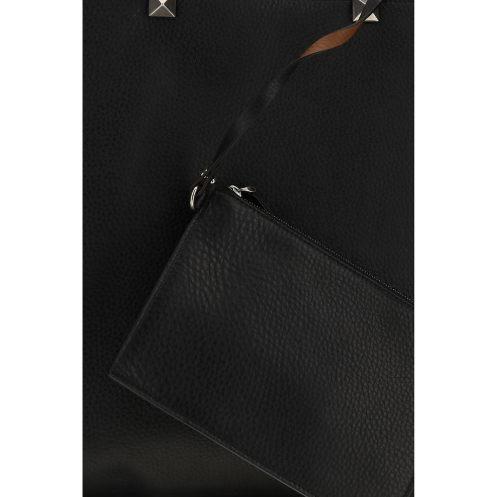 Valentino Garavani Schultertasche aus schwarzem Bos Taurus Kalbsleder