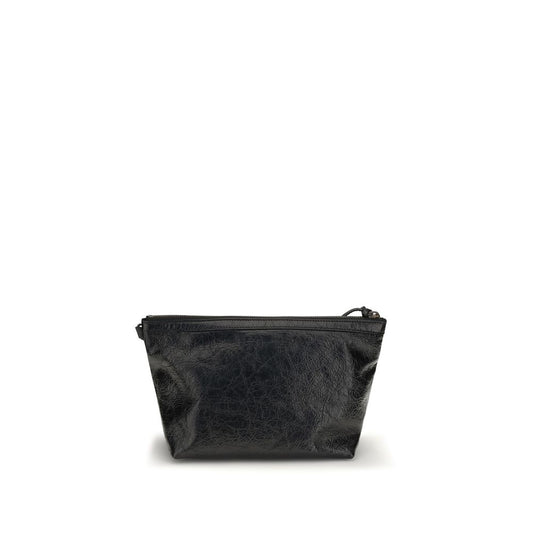 Balenciaga Clutch-Tasche aus schwarzem Bos Taurus-Kalbsleder