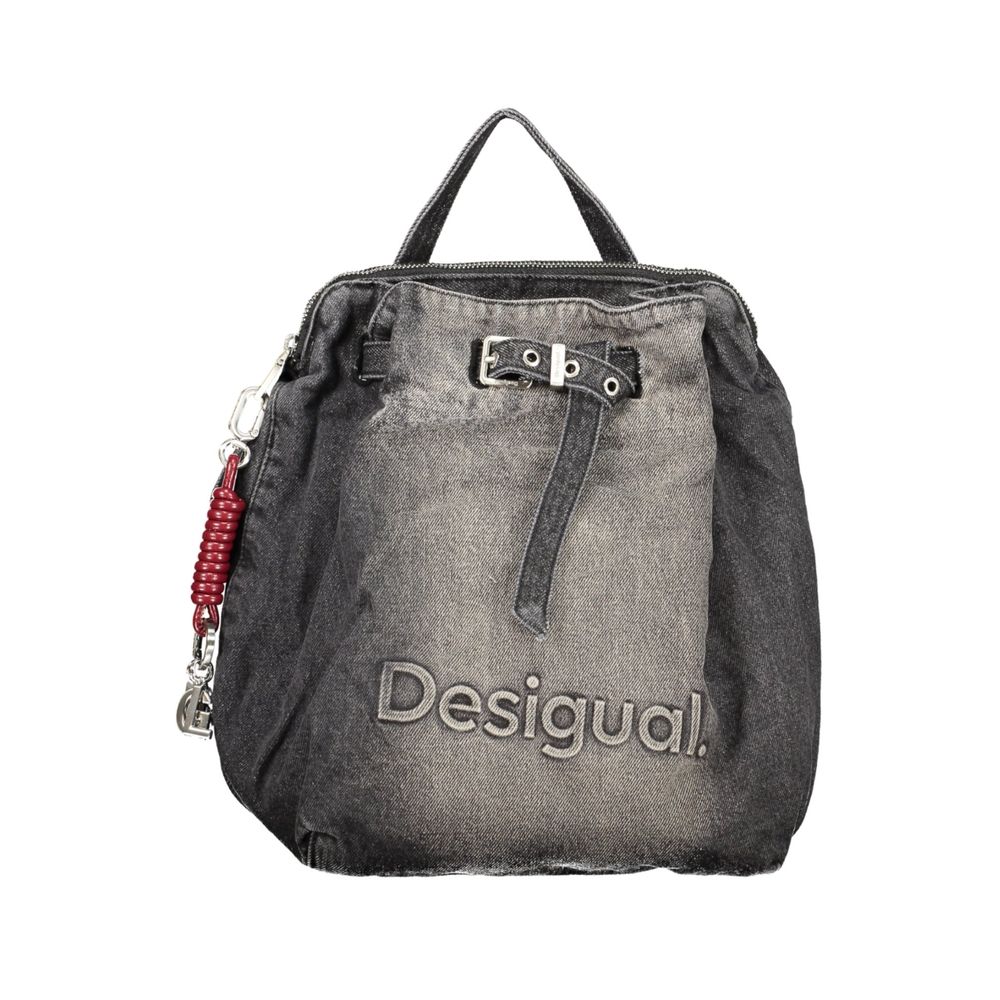 Schwarzer Damen-Rucksack aus Baumwolle von Desigual