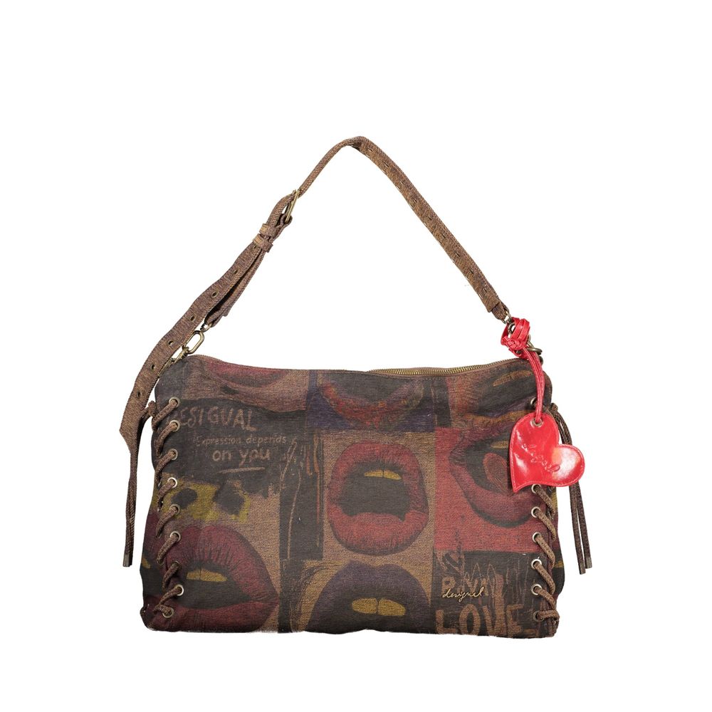 Braune Damenhandtasche aus Baumwolle von Desigual