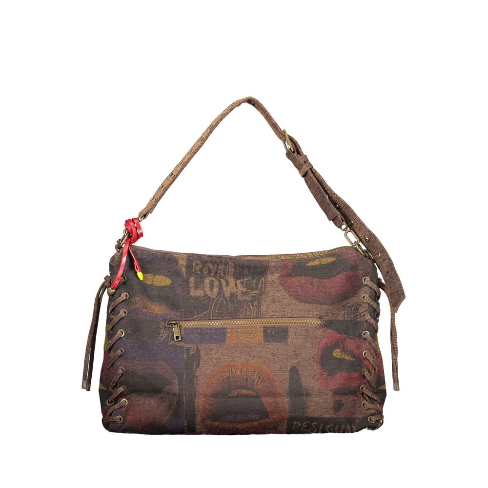 Braune Damenhandtasche aus Baumwolle von Desigual