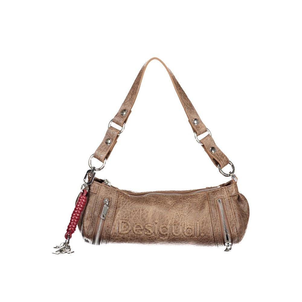 Desigual Braune Polyurethan Damen-Tasche