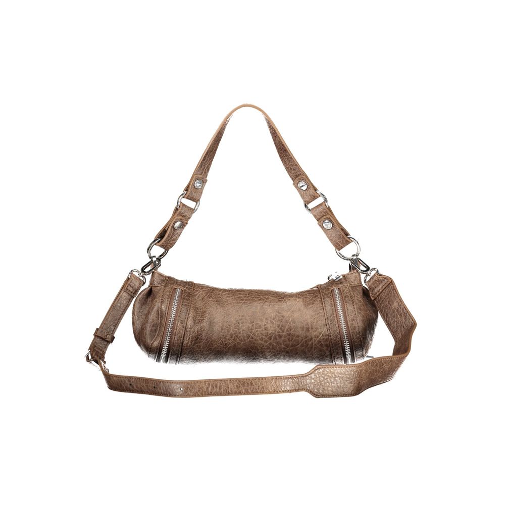 Desigual Braune Polyurethan Damen-Tasche