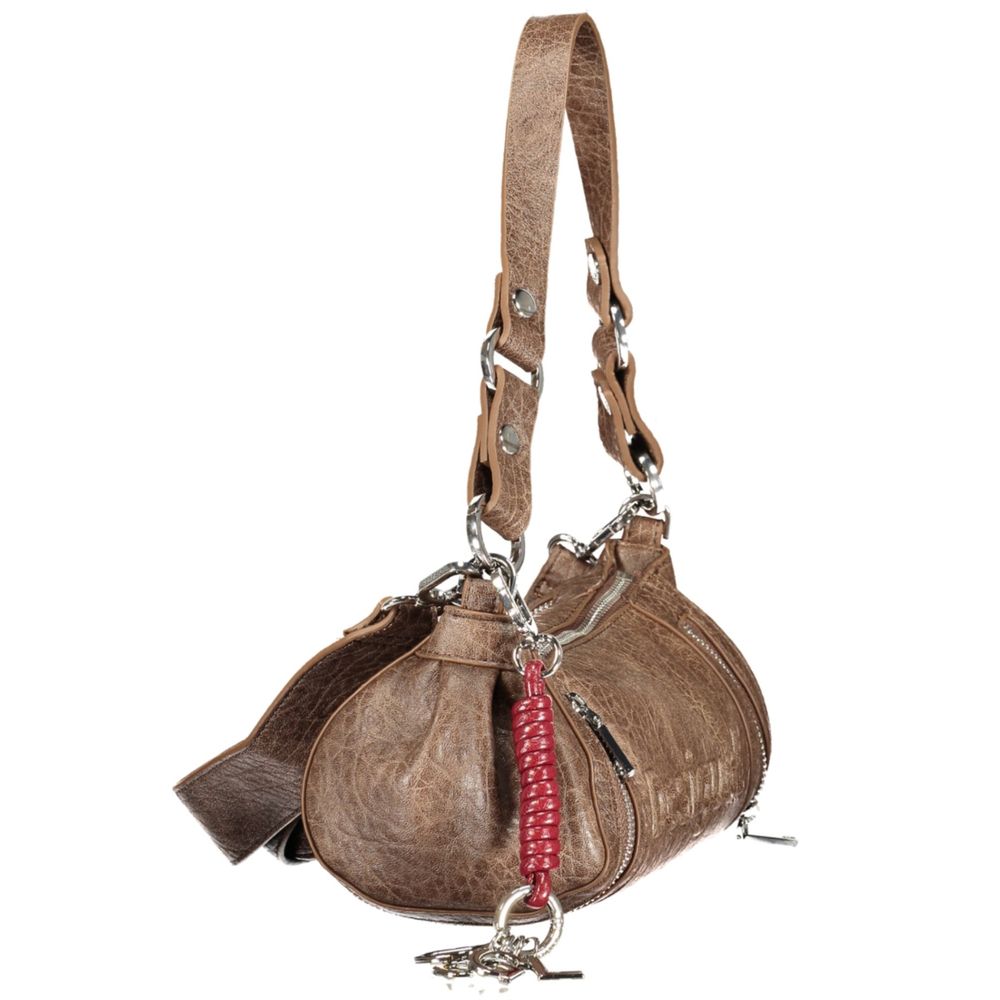 Desigual Braune Polyurethan Damen-Tasche