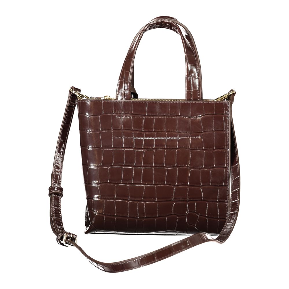 Braune Furla-Damenhandtasche aus Leder