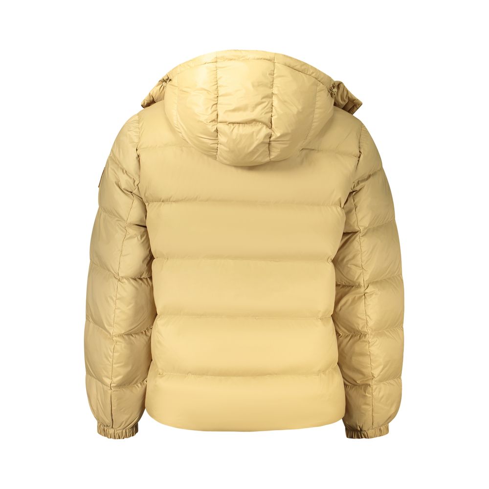 Calvin Klein beige Nylon-Jacke in voller Länge