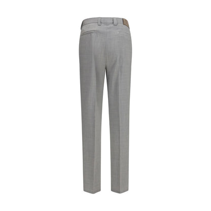 Brunello Cucinelli Gray Wool Oves Aries Dress Pants