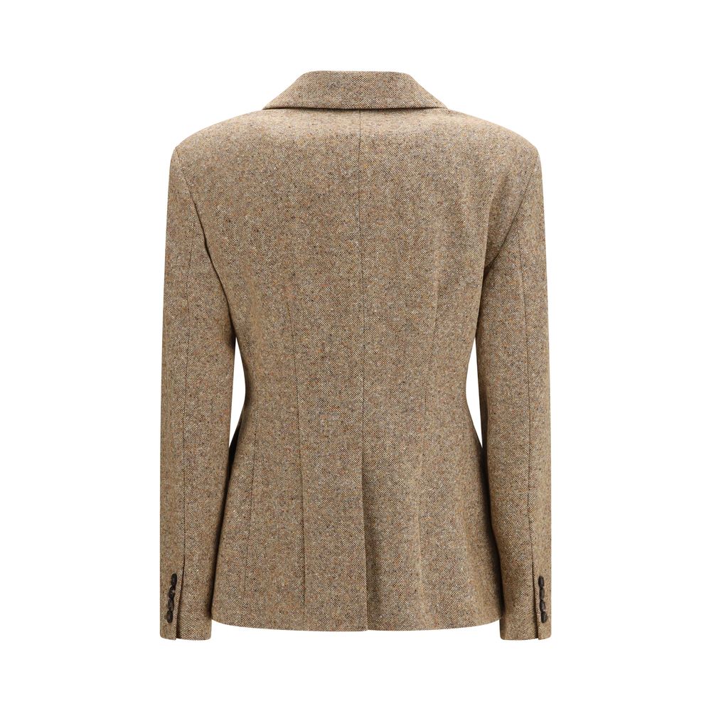 Brunello Cucinelli langer Mantel aus beiger Wolle im Oversize-Schnitt